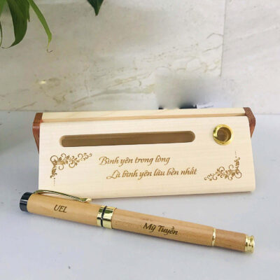 Bút gỗ và hộp bút gỗ cao cấp đẹp
